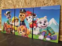 3 x 30x40cm OBRAZ TRYPTYK * Psi Patrol * druk cyfrowy HD