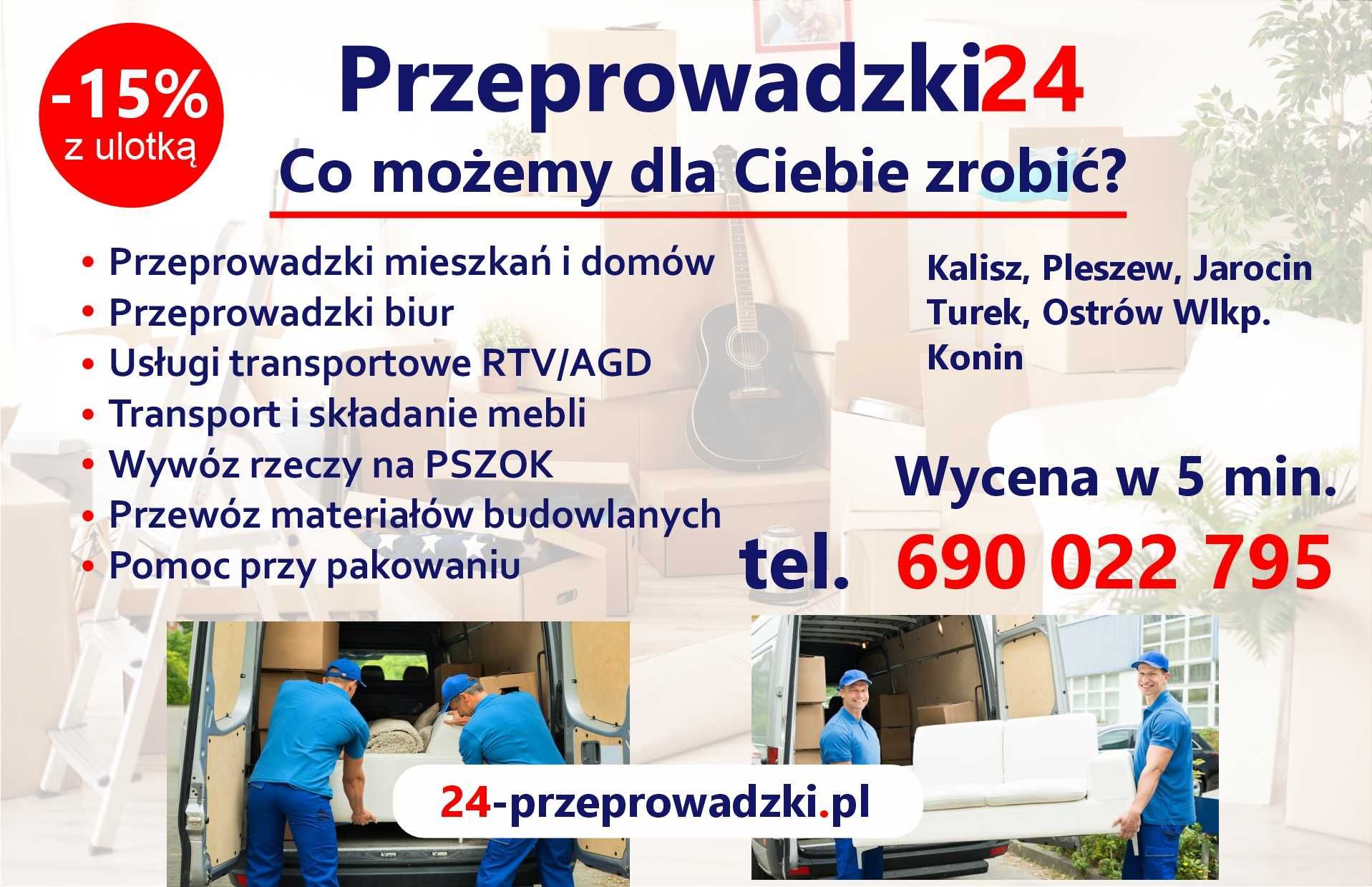 Transport BUS, Przeprowadzki Kalisz, Wywóz mebli, AGD, RTV na PSZOK