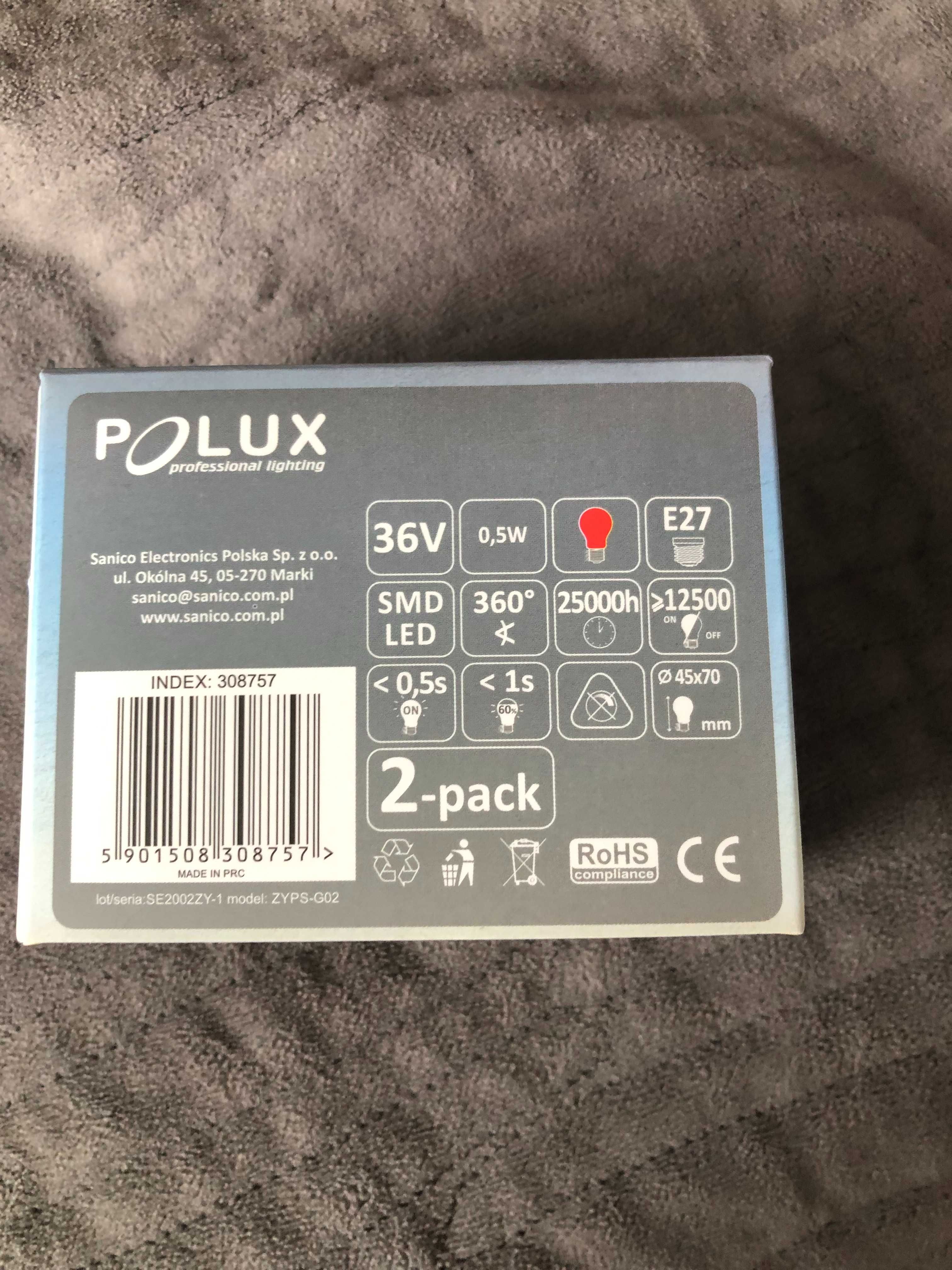 Nowe 2x ŻarówkiI LED do Girlandy Ogrodowej 36V czerwone