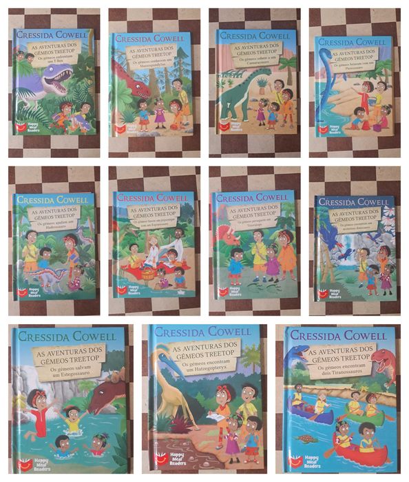 Conjunto colecção 11 livros Aventuras gémeos treetop cressida cowell