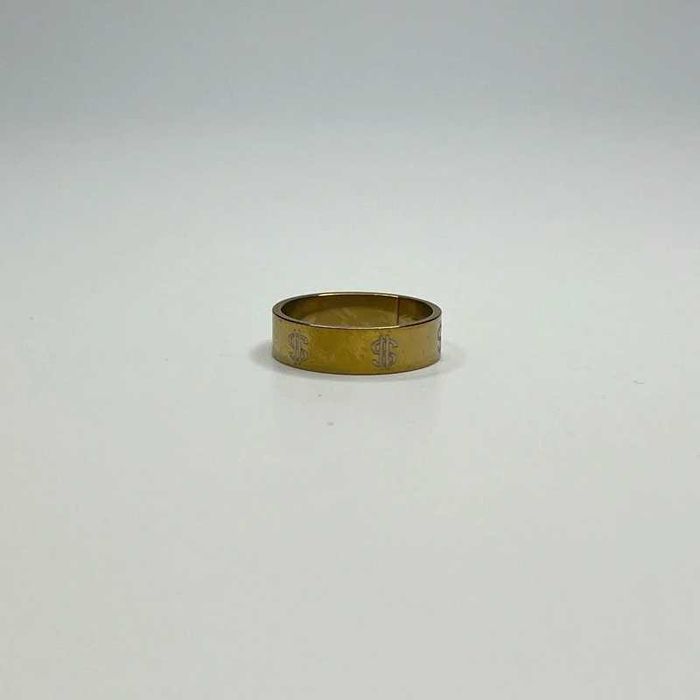 Sygnet pierścionek obrączka ring dolar złoty