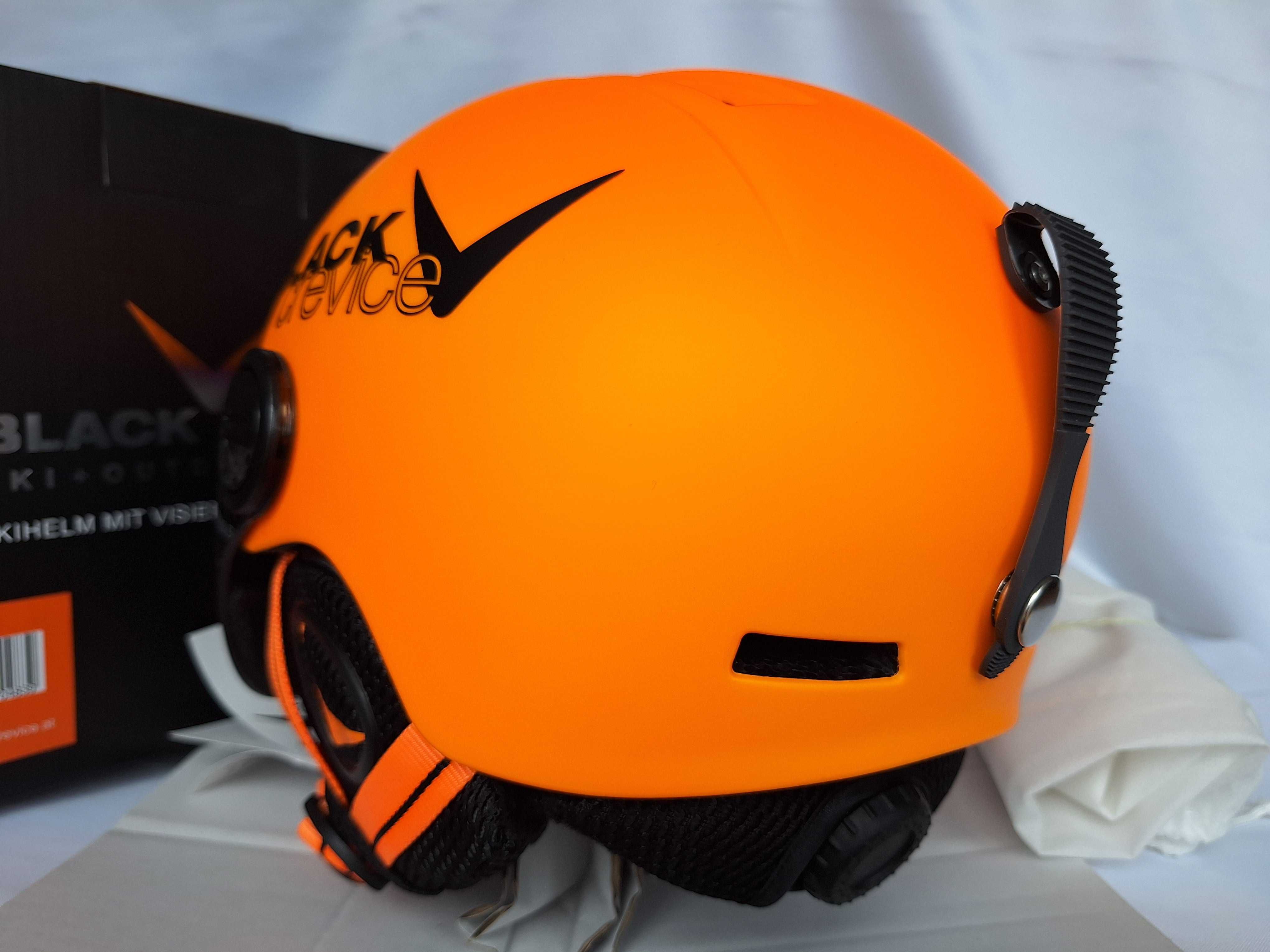 Kask narciarski juniorski Black Crevice Leogang Neon Orange XS 52-54cm