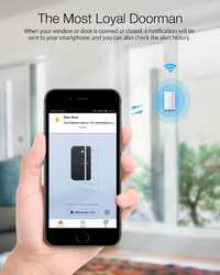 Sensor / Alarme de Janela / Porta  WiFi / Sem Fios / Tuya / Smart Life