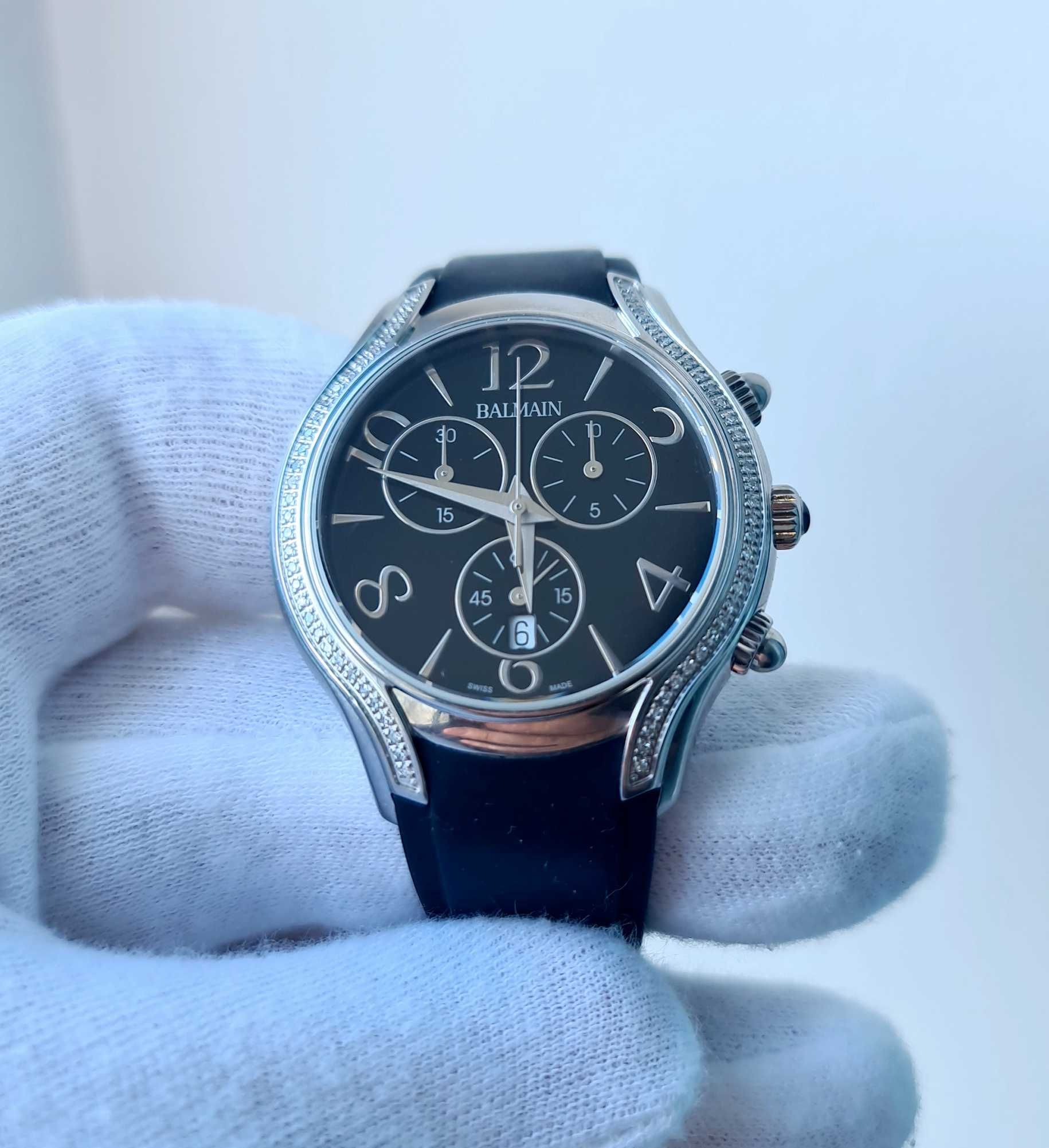Жіночий годинник Balmain B5595.32.64 Chronograph Diamonds Swiss
