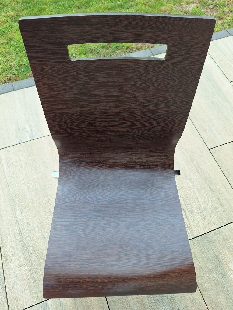 Krzesło 6 szt. metalowa rama / kolor ciemny brąz