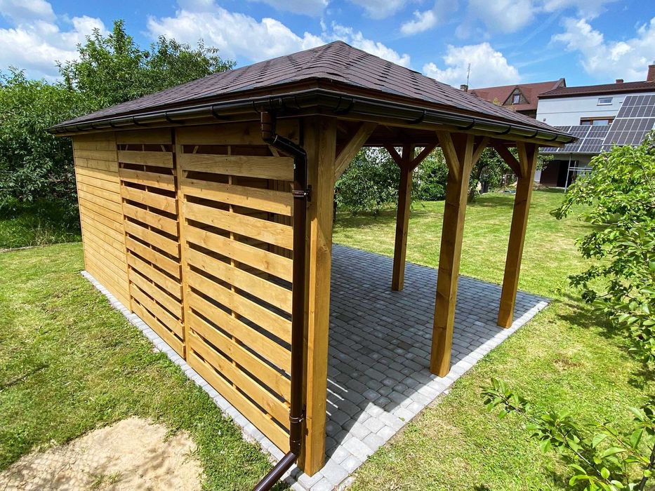 Altana ogrodowa z domkiem narzędziowym Afrodyta 3m x 5m - PRODUCENT