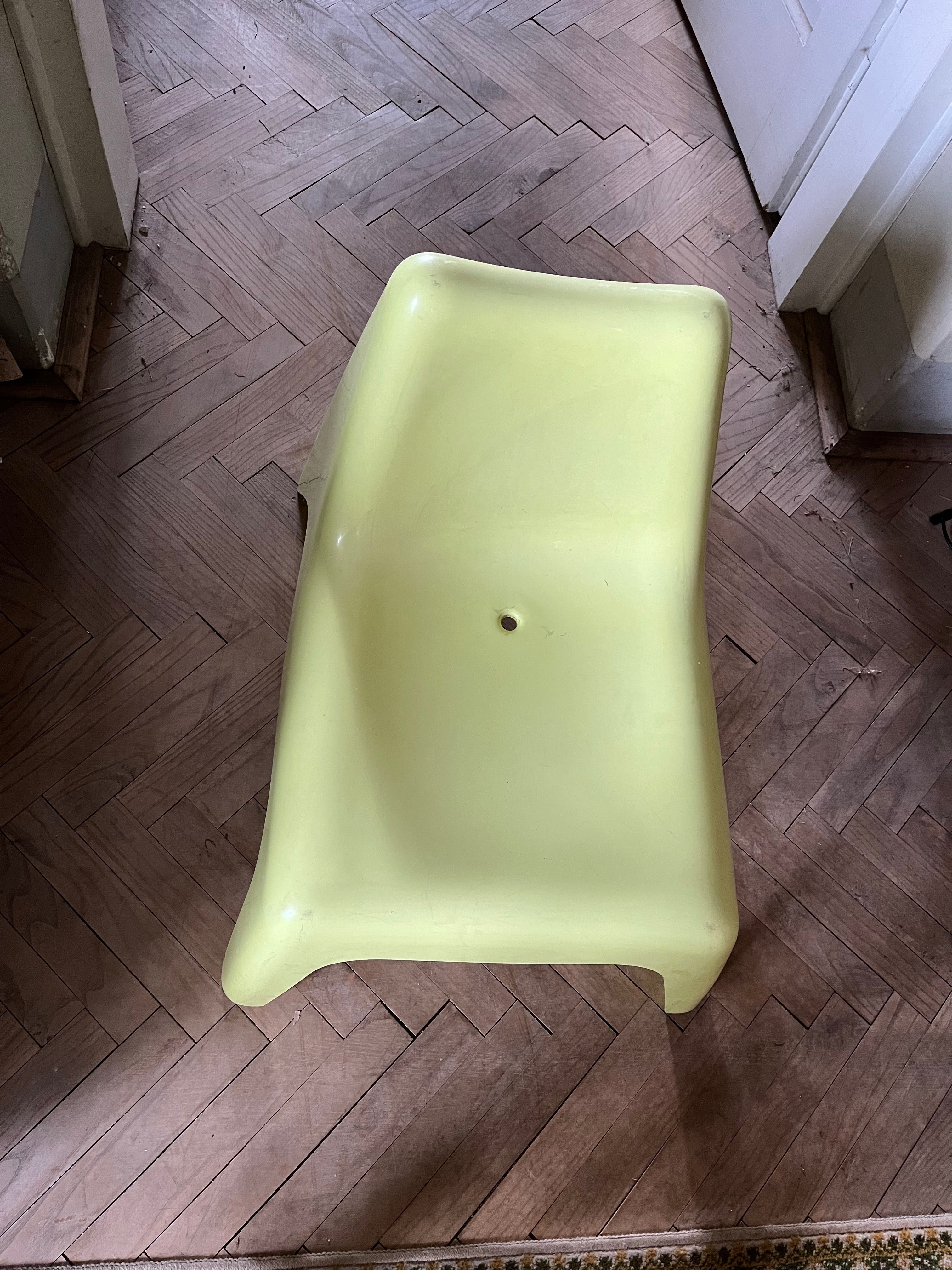 Ikea Dziecięce krzesło ogrodowe BUNSÖ  żółto/limonkowe