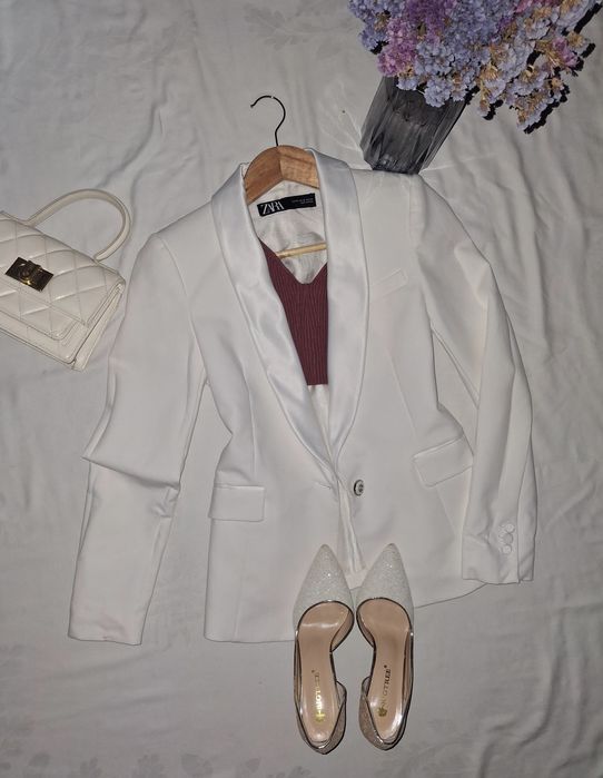 Білосніжний піджак ZARA