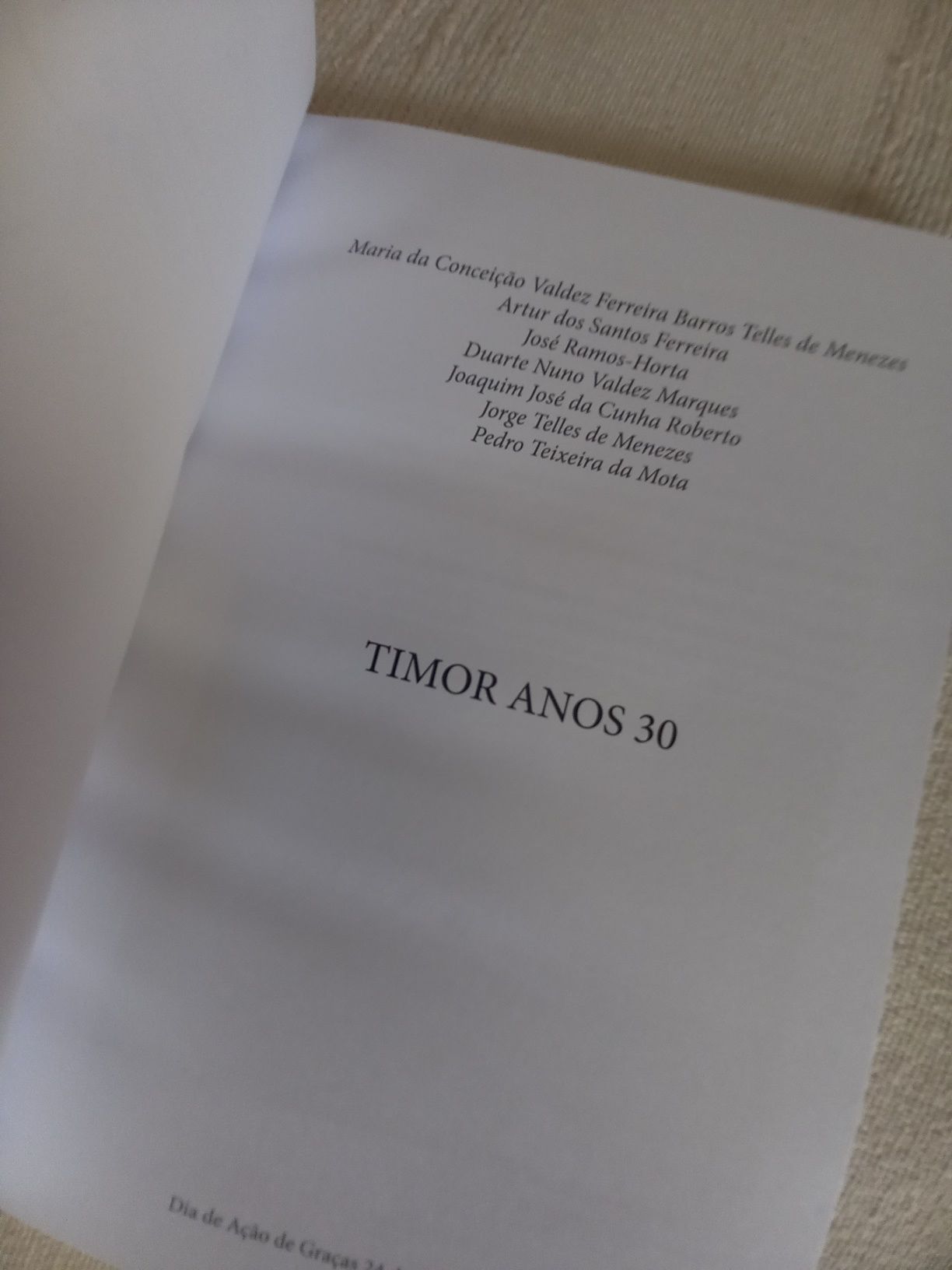 Timor Anos 30 memórias de Timor