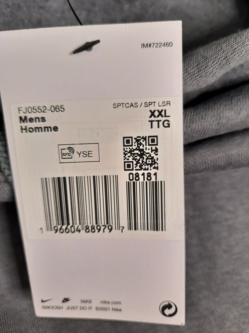 Оригінальна чоловіча худі NIKE SPORTSWEAR STANDARD ISSUE GREY FJ0552-0