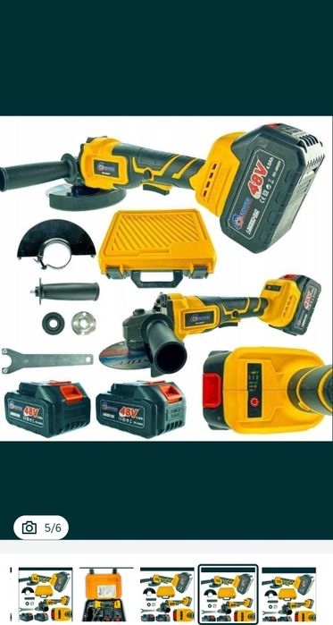 Szlifierka flex akumulatorowa 125mm 48v 2x aku 6ah