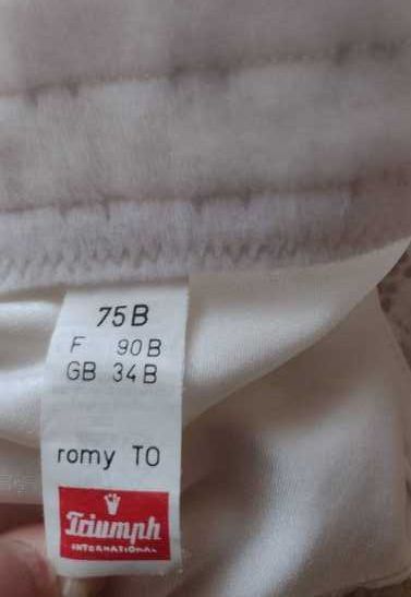 (75B) (XS/S) Triumph/ Biały gorset modelujący, ślubny pas do pończoch