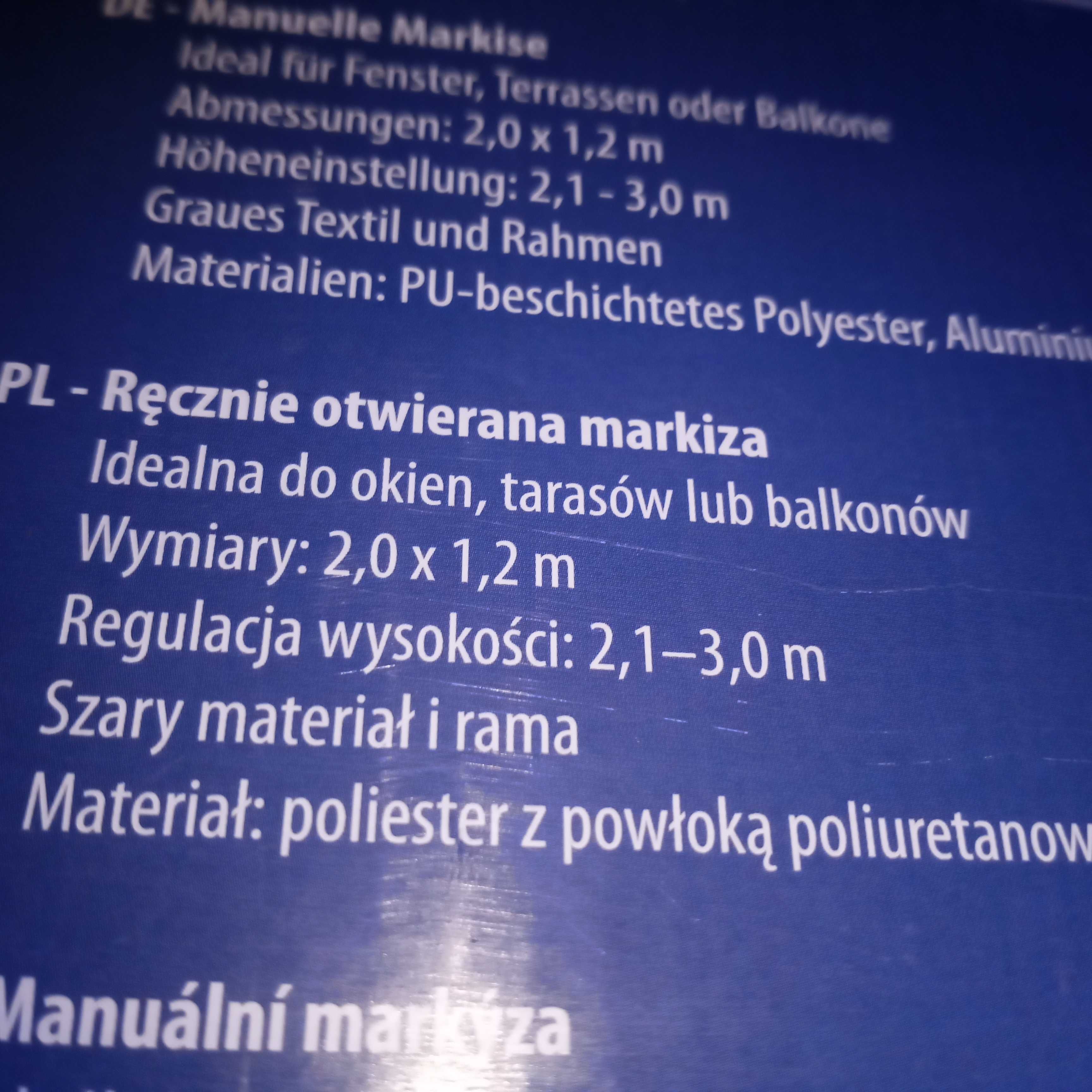 markiza na okno balkon  wystawa  sklep lokal  taras super  zacienienie