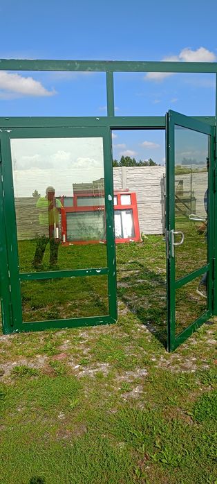 Drzwi aluminiowe używane z.emiec super stan dostawa gratis cał
