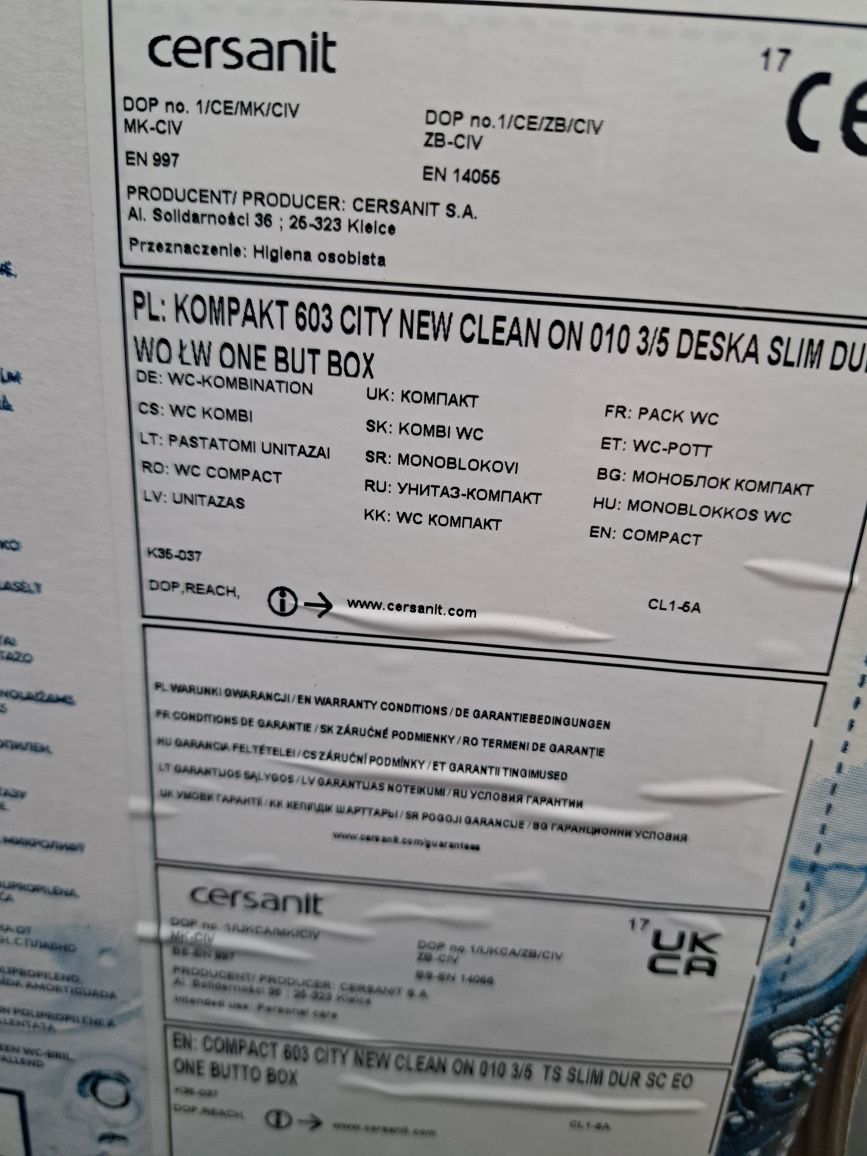 Wc kompakt wolnostojącego