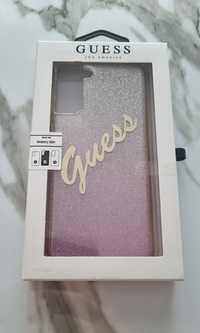 Etui Samsung Galaxy S21+ Plus Case Guess różowe brokat