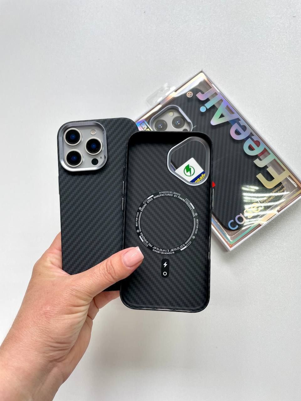 Чохол карбон карбоновий iPhone Pro Max чехол айфон про макс 15 / 16
