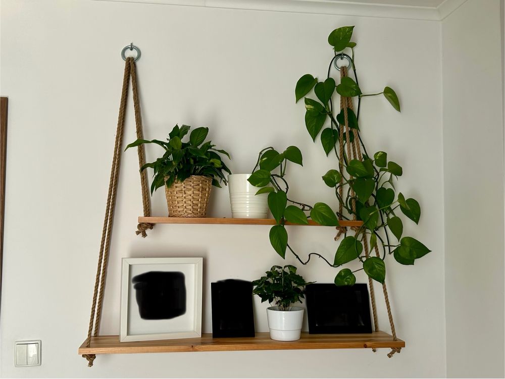 Półka wisząca boho handmade