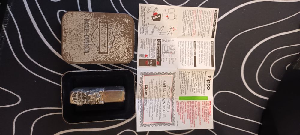 Isqueiro Zippo com emblema da Harley-Davidson 1994