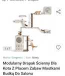 Modularny drapak ścienny  dla kota z placem zabaw, budką do salonu