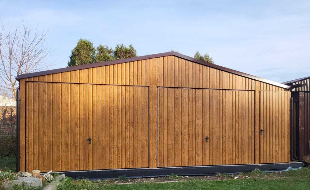 OKAZJA! Nowoczesny Garaż 7x5 drewnopodobny, mocna konstrukcja!