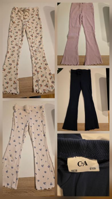 Dziewczęce spodnie dzwony rozmiar 116