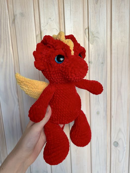 Дракон вязаний ручної роботи, вязані іграшки