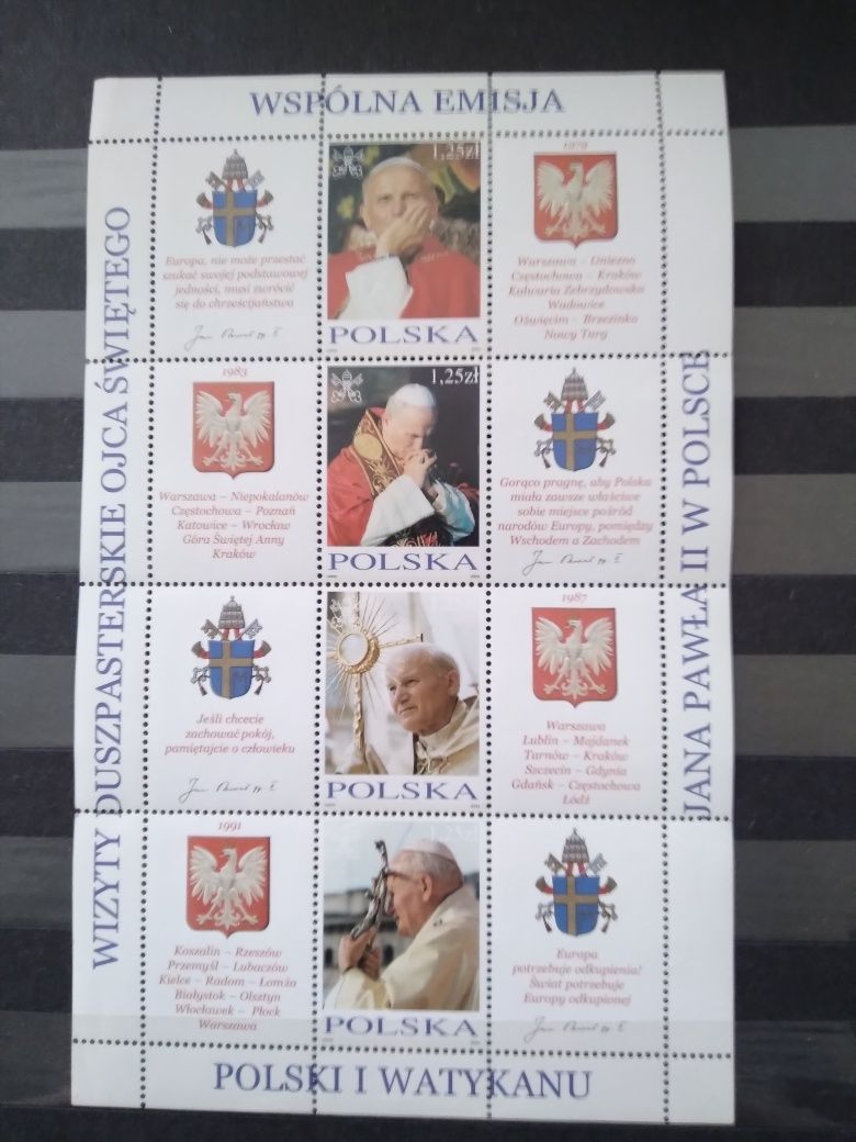 Znaczek folder całostka wizyta Jana Pawła II w Polsce