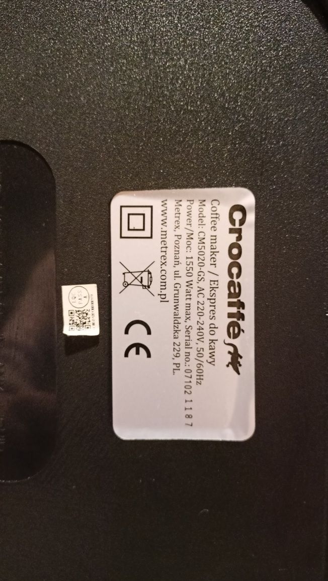 Ekspres kolbowy Crocaffe