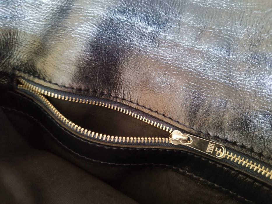 Клатч кожаный женский темно синего цвета