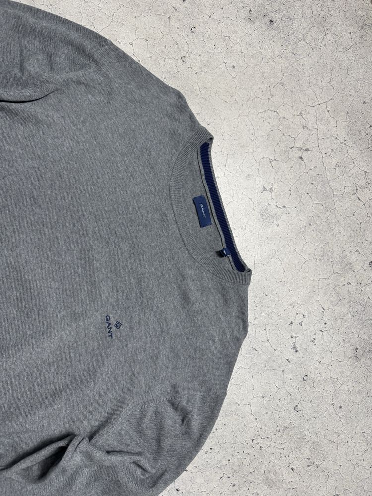 Мужская Кофта Свитер Gant Оригинал 2XL-3XL Серый