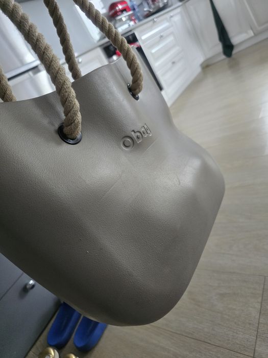 O bag torba kolor beżowy dodatkowe uchwyty