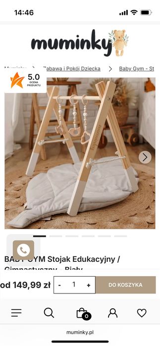 Baby gym / stojak edukacyjny Muminky