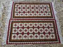 Wełniany gobelin 2 szt., kilim, vintage, na prezent