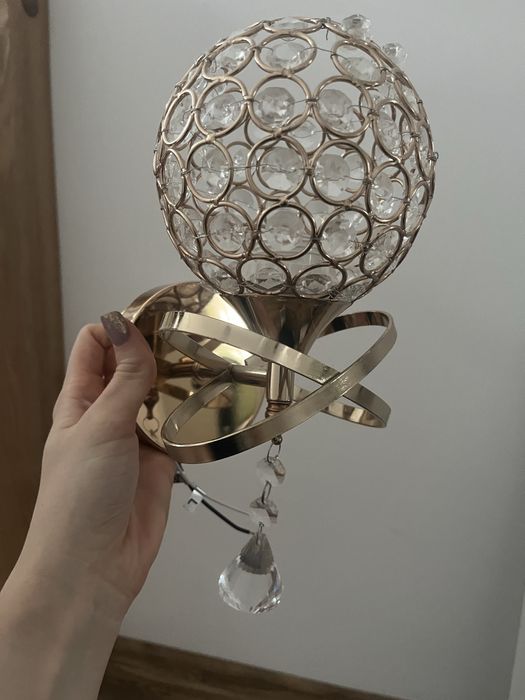 Lampa kinkiet (2szt.), glamour, złota