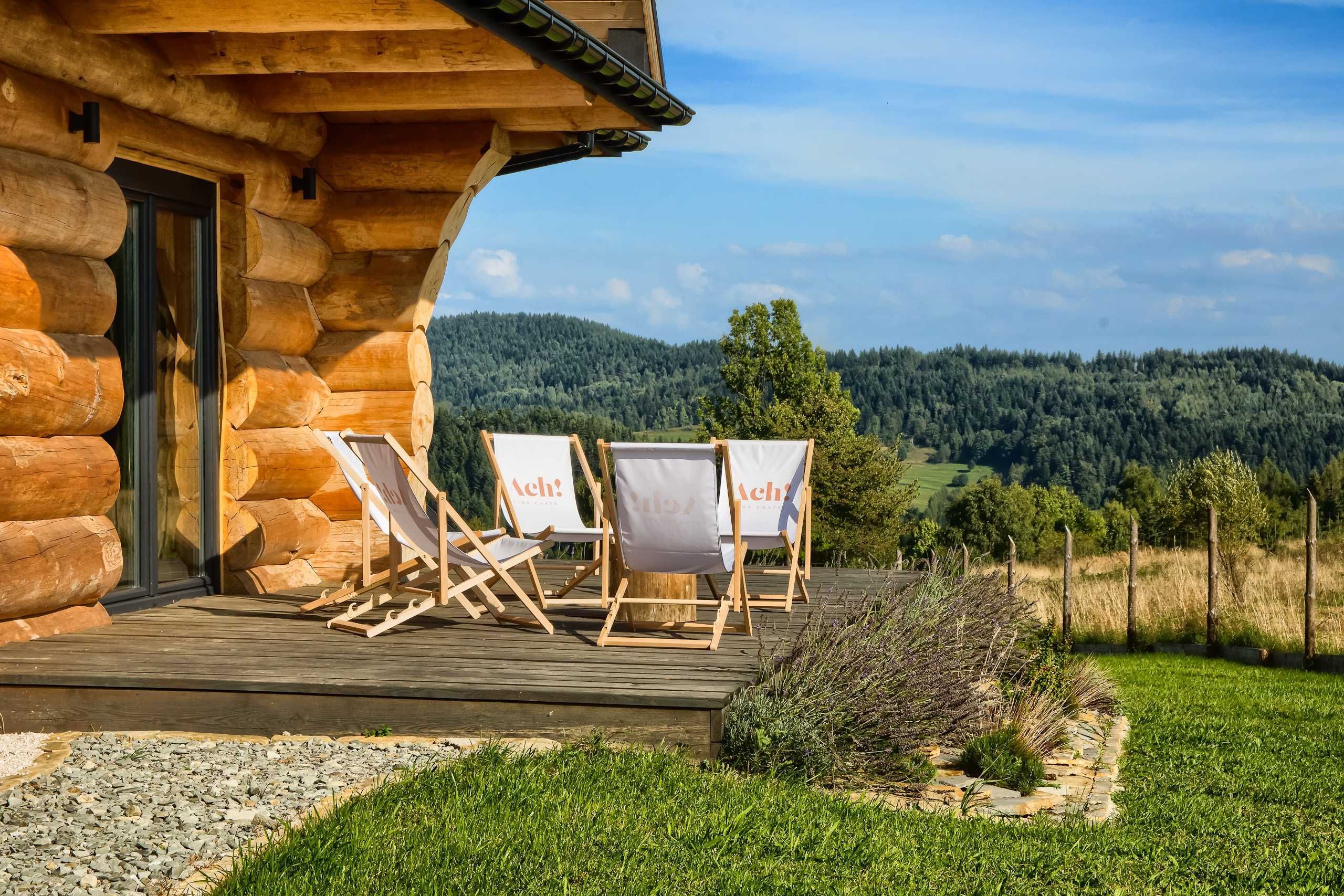 Domek w górach dom drewniany z bali SAUNA weekend noclegi ZAWOJA góry