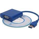 Conversor USB 3.0 USB para VGA Grafica Expansão Duplicação ecrã NOVO