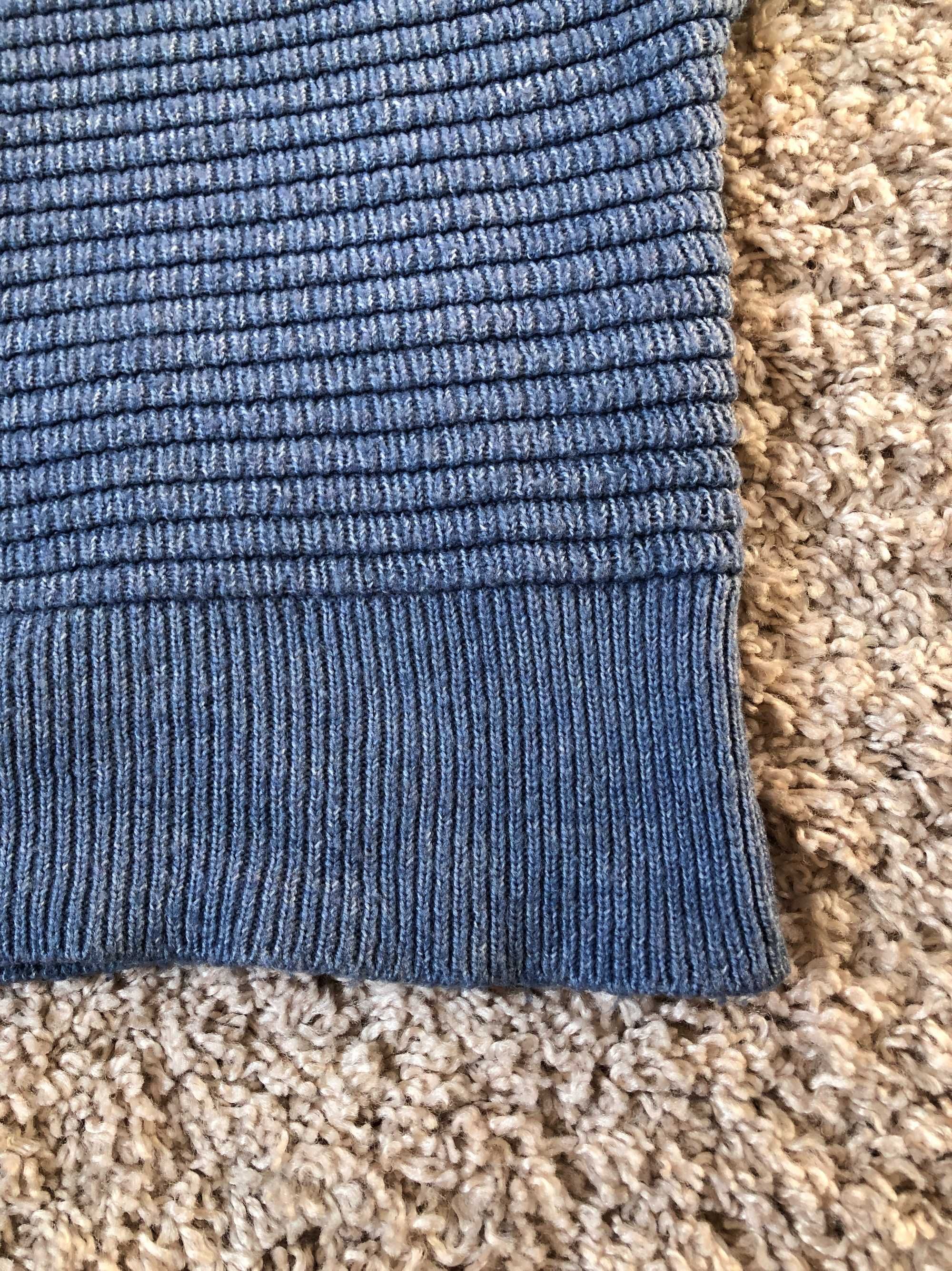 Sweter Mango MNG casual błękitny niebieski S zimowy dzianina