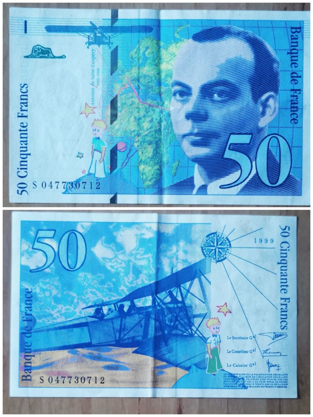 Nota - 50 Francos - 1999
