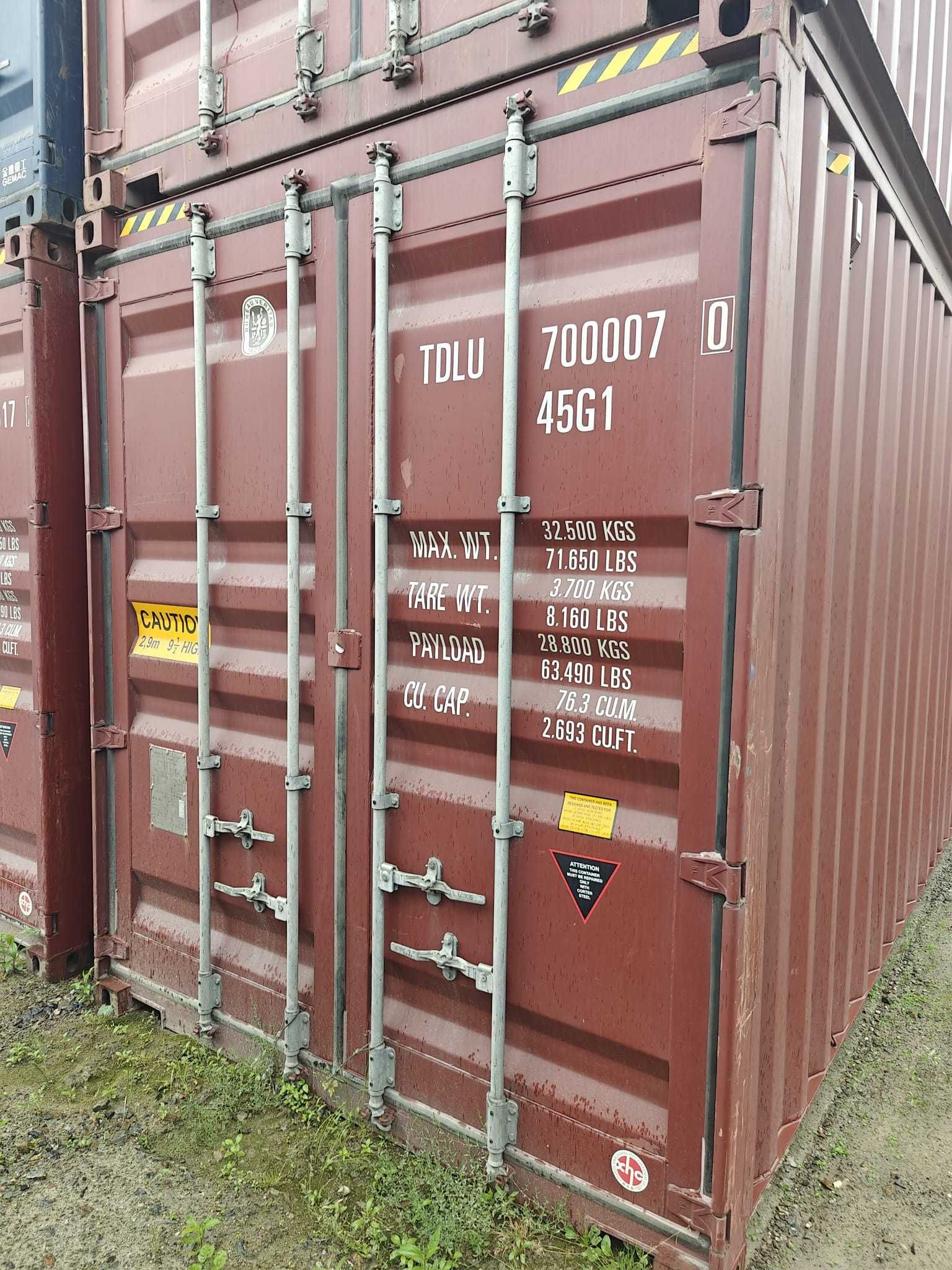 Kontener morski 40'HC 12m magazyn rok 2021 jak nowy wysoki 2,89m