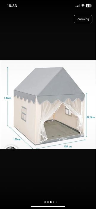 Nowy materiałowy Domek dla dzieci