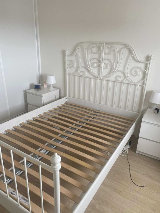 Cama IKEA LAYVIRK de Casal – Em Ótimo Estado!