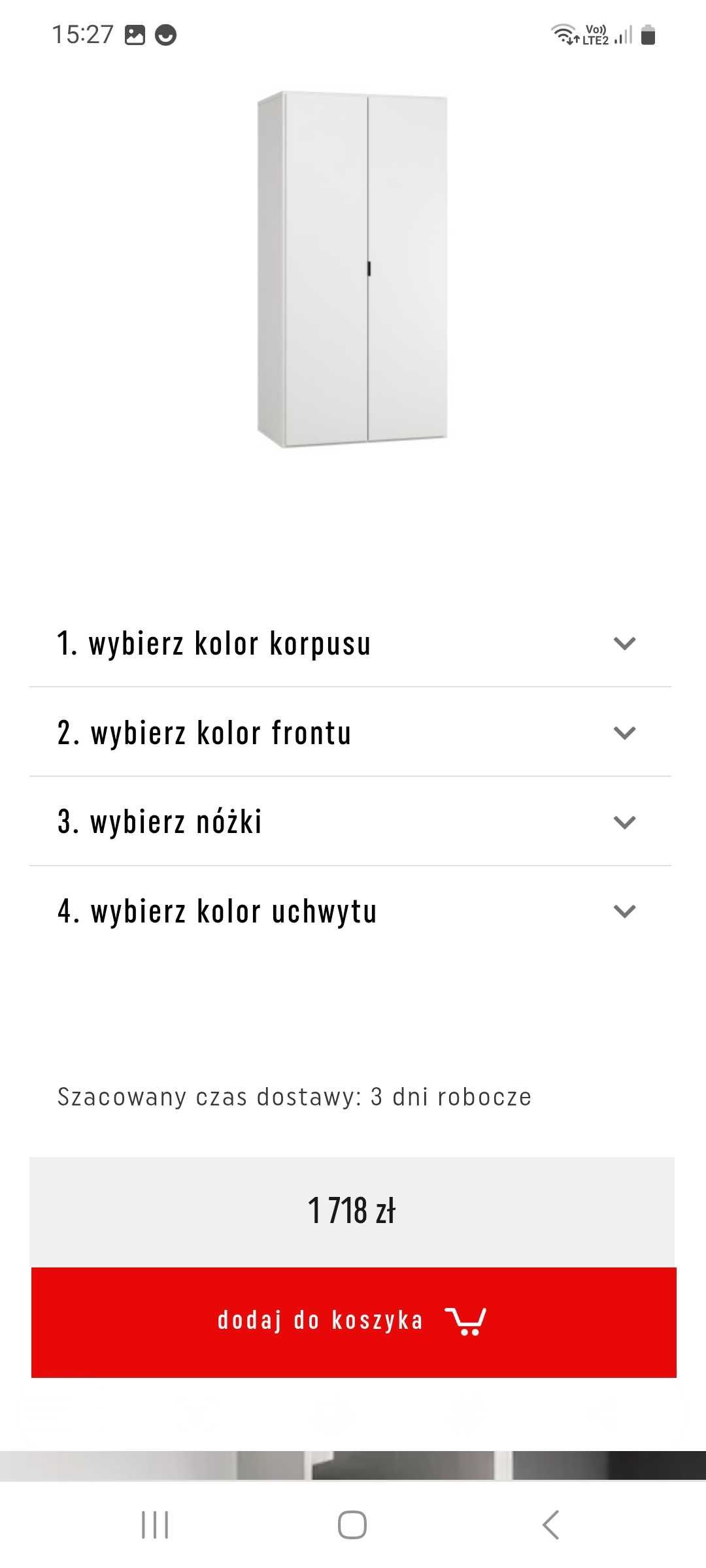 Zestaw mebli używanych