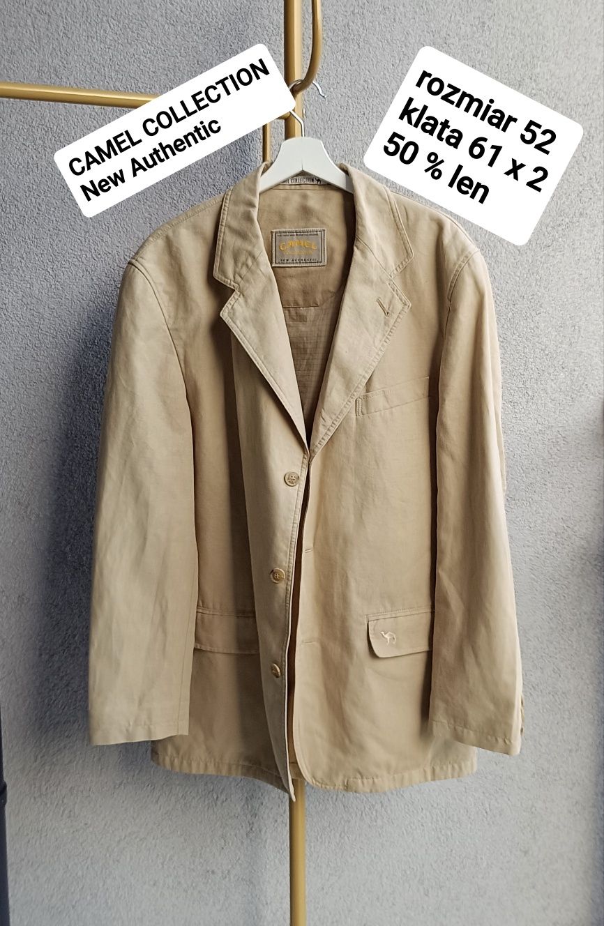 Camel Collection New Authentic rozmiar 52  L XL klata 61x2 marynarka z
