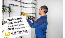 Zaciskarka /praska do rur pex/miedzi/stali/ pompa kontrolna - WYNAJEM
