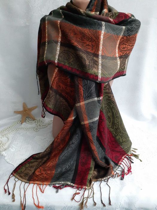 Бафф широкий гобелен с бахромой головной убор