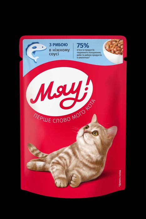 Корм МЯУ в паучі для котів 85 гр в асортименті