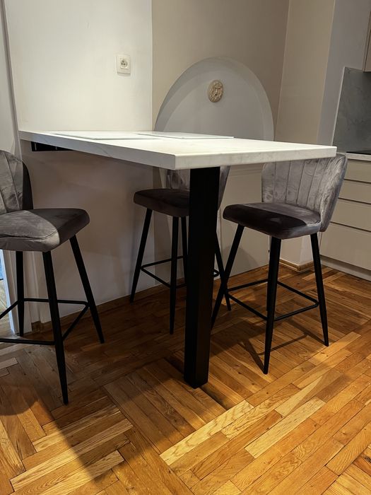 Stalowa, industrialna noga do barku/blatu 100 cm