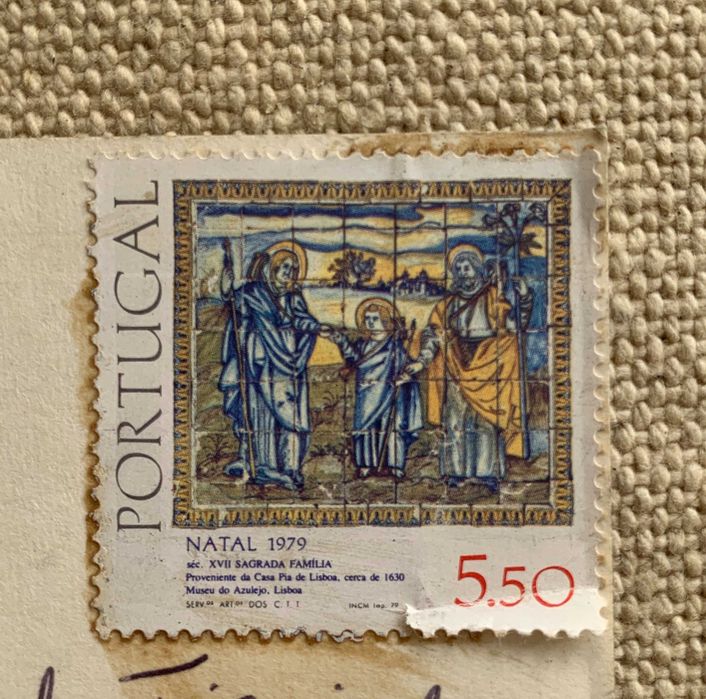 Postal Madeira Vale De Machico com selo antigo