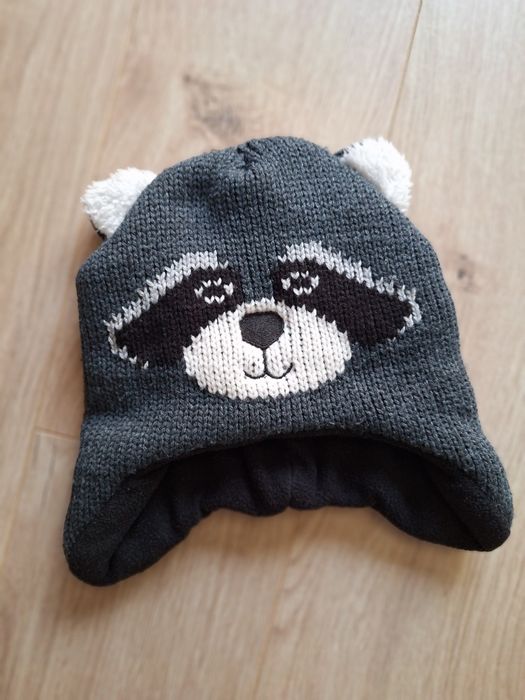 6-18 miesięcy ciepła czapka zimowa z uszkami szop gruba na zimę